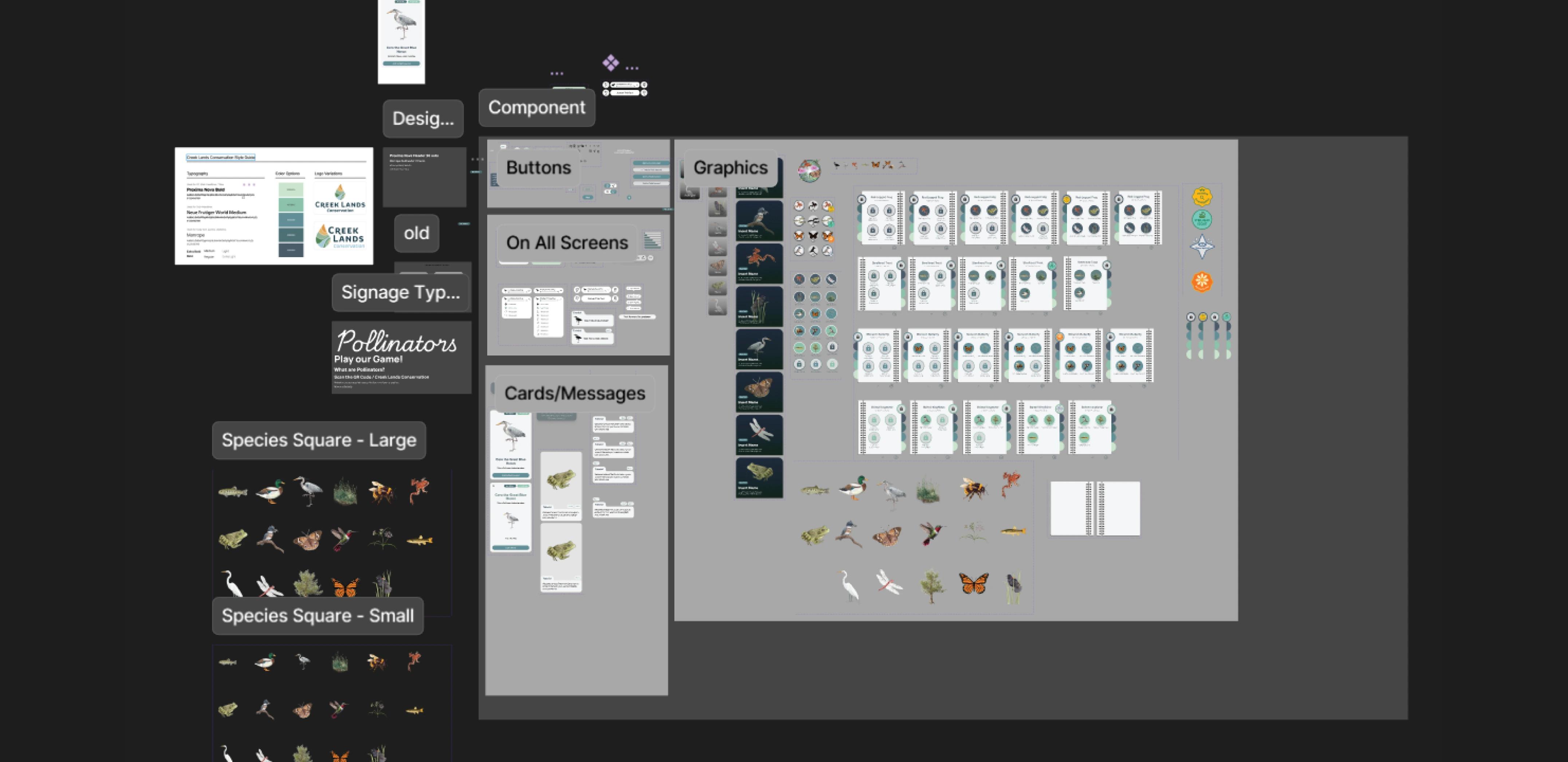 Screenshot of Figma design components.