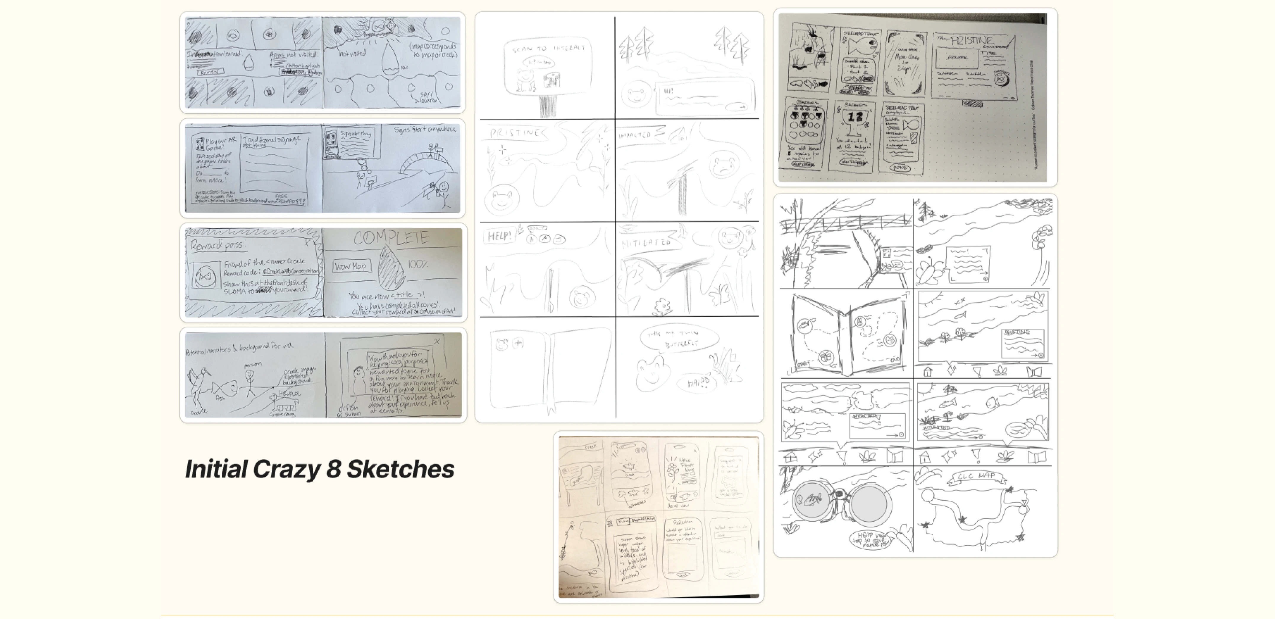 Screenshot of initial sketches in Figjam.