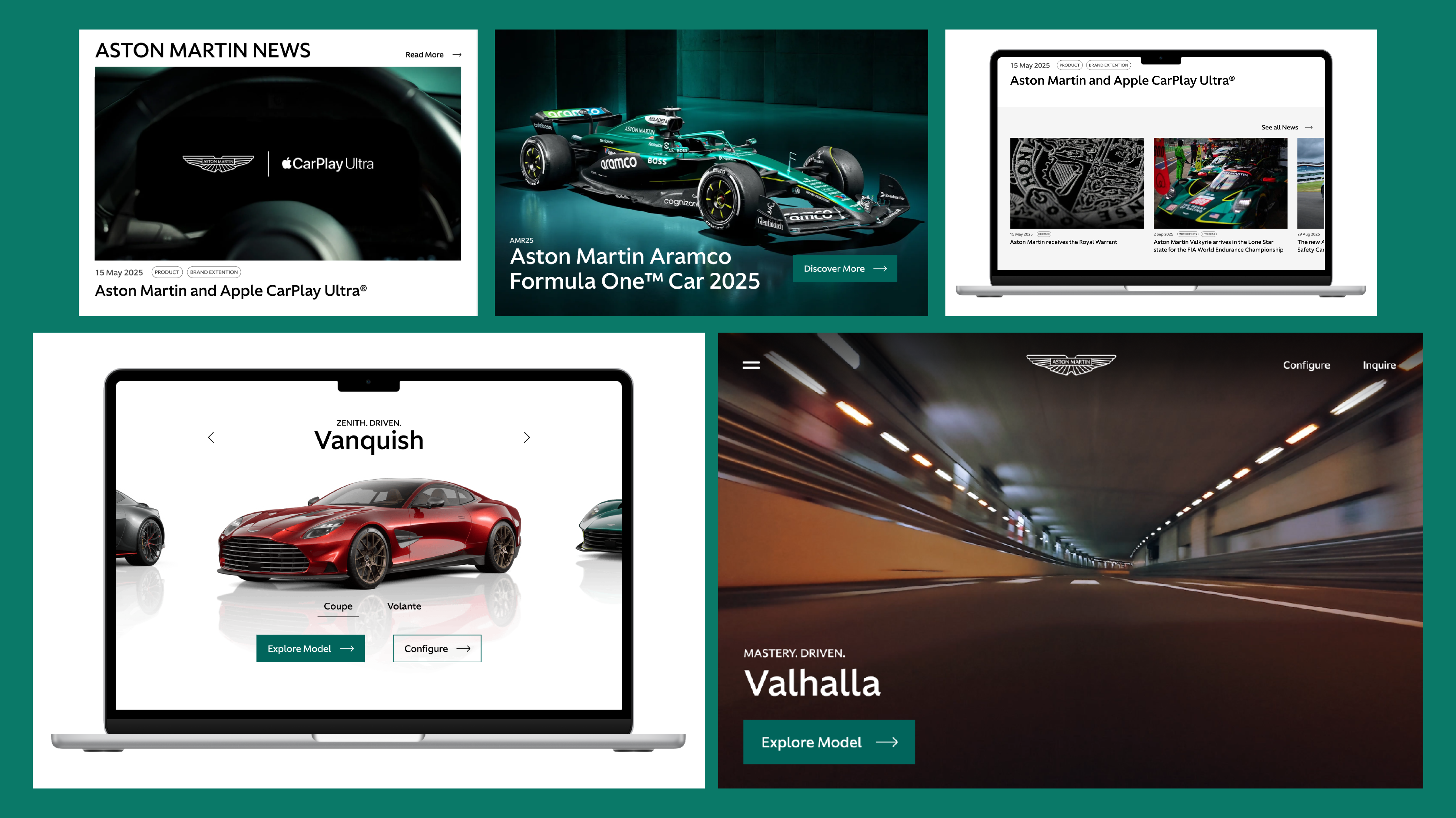 Screenshots of the new and improved website.