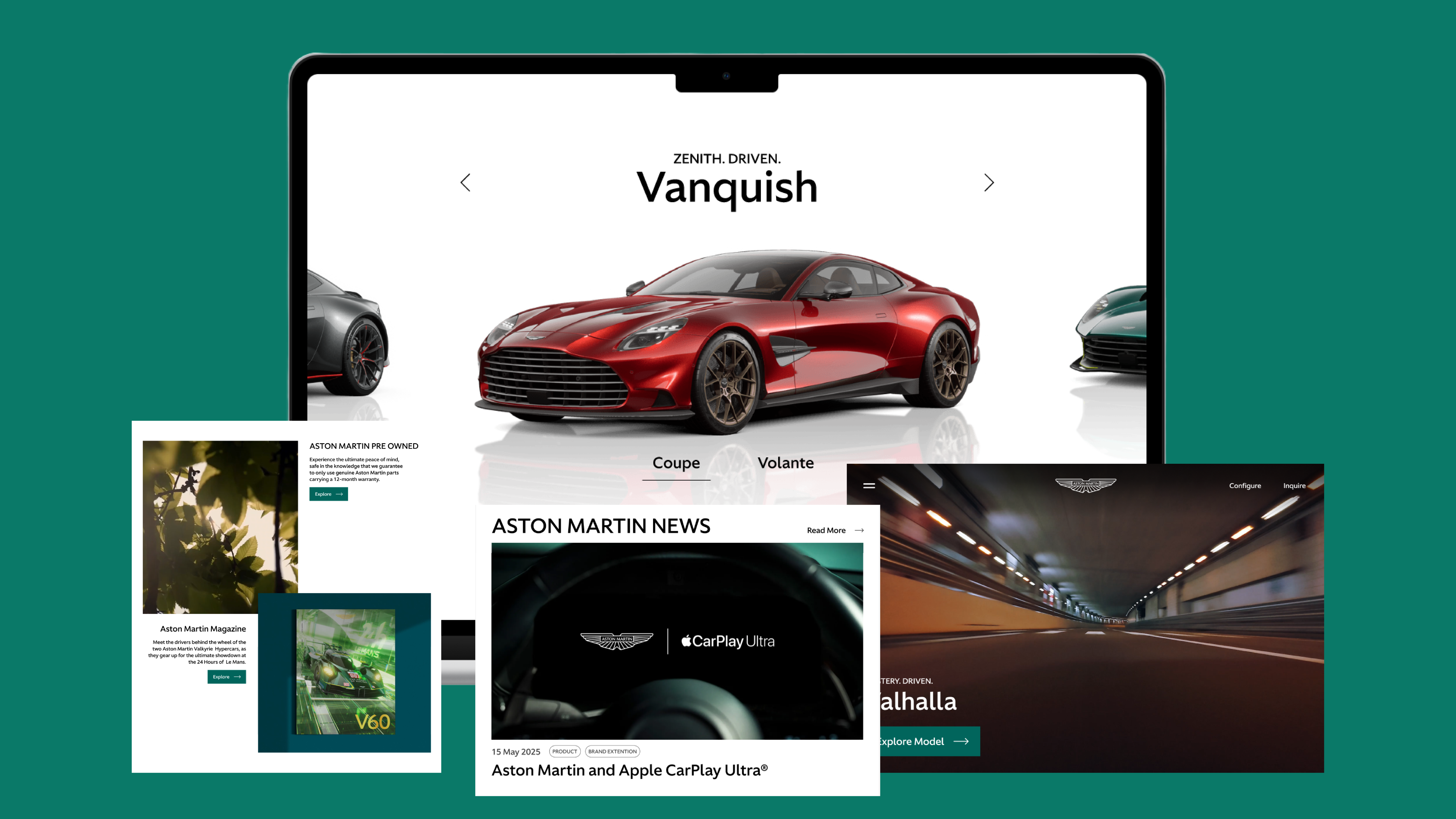 A collection of screens from the final product.