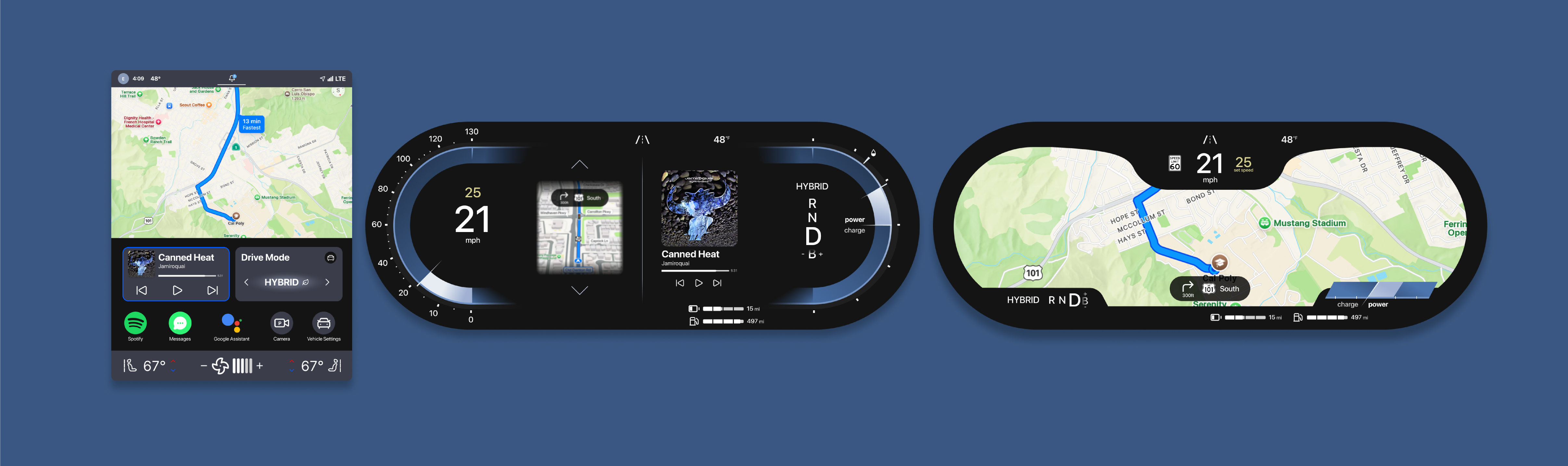 A collection of screens from the final product.