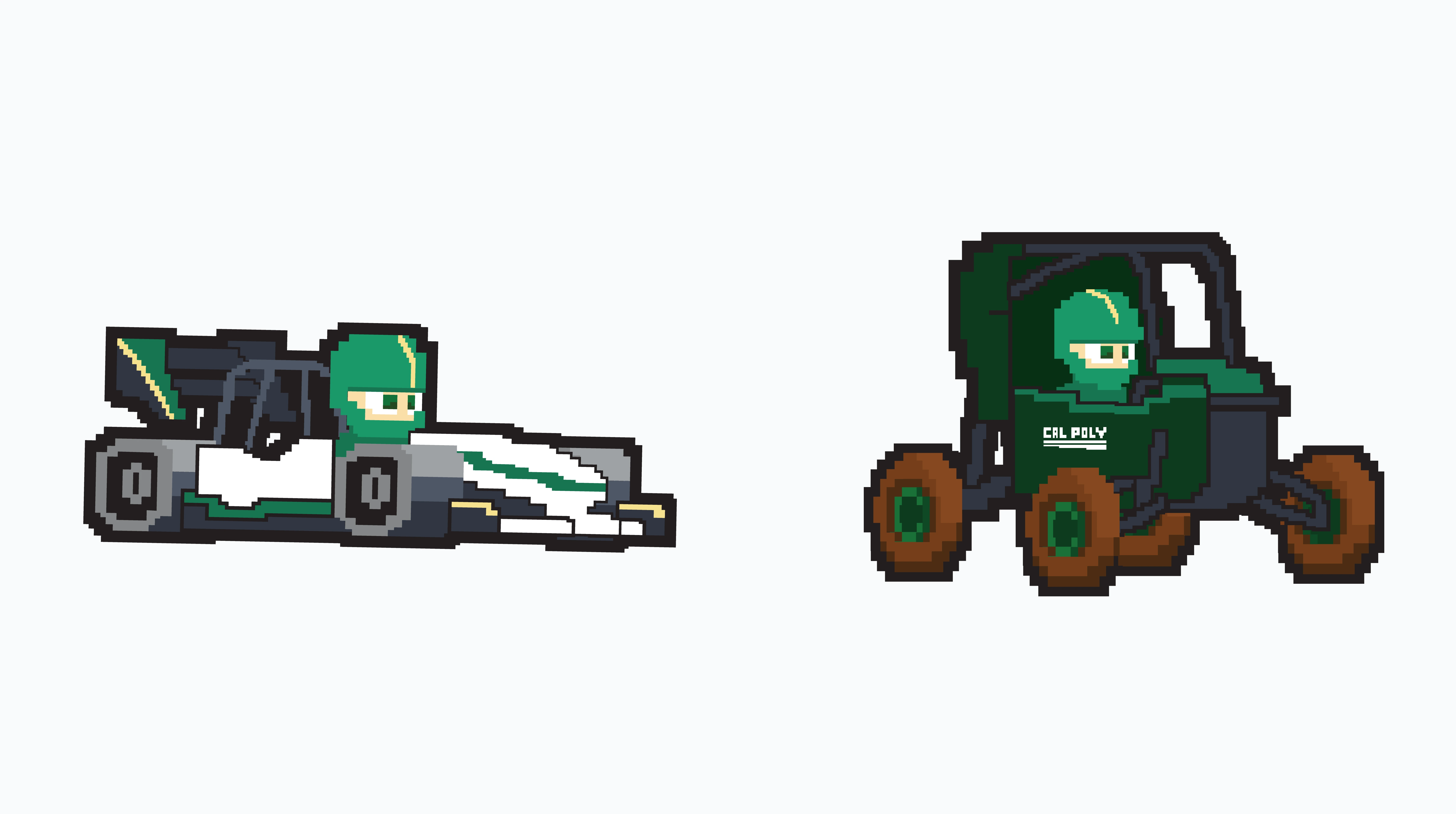 Cal Poly Racing pixel art thumbnail.