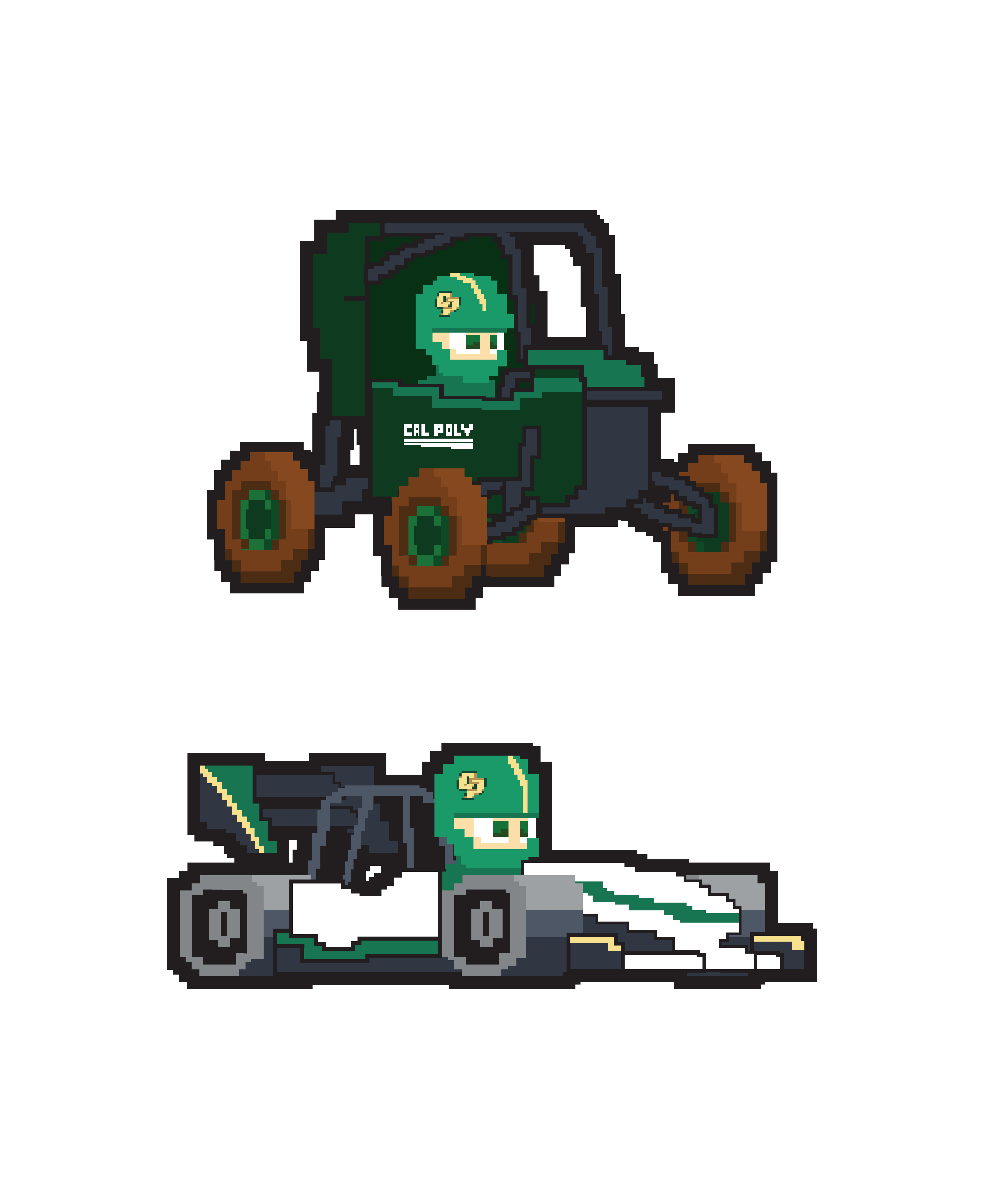 Cal Poly Racing pixel art thumbnail